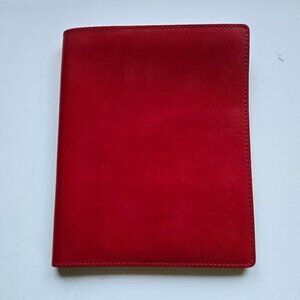 PINETTI Red Smooth Leather Notepad Holder, A5